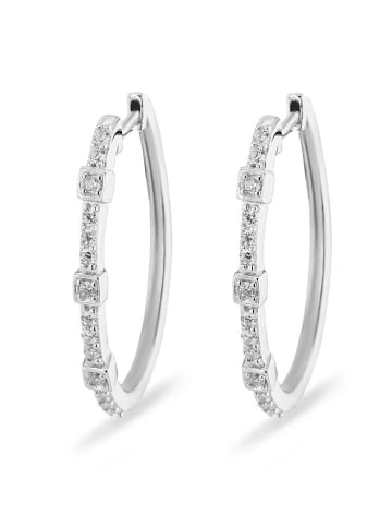 CHARM'S Silber-Creolen mit Edelsteinen