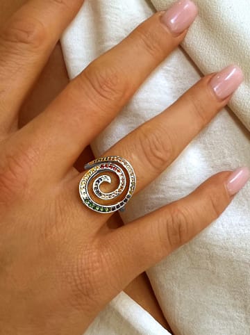 DI GIORGIO Zilveren ring met edelstenen