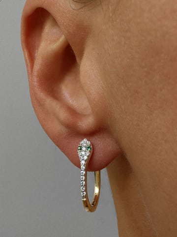 Les Petites Précieuses Pozłacane kolczyki z cyrkoniami