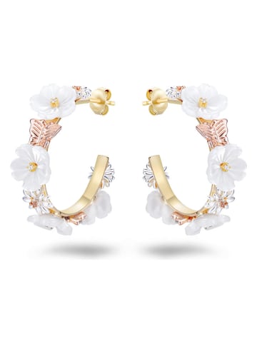 Les Petites Précieuses Roévergold. Halbcreolen mit Edelsteinen