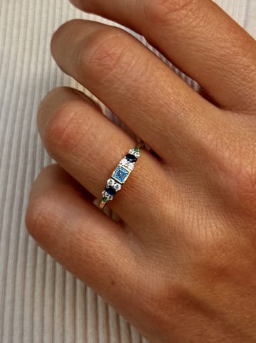 Les Petites Précieuses Vergold. Ring mit Edelsteinen