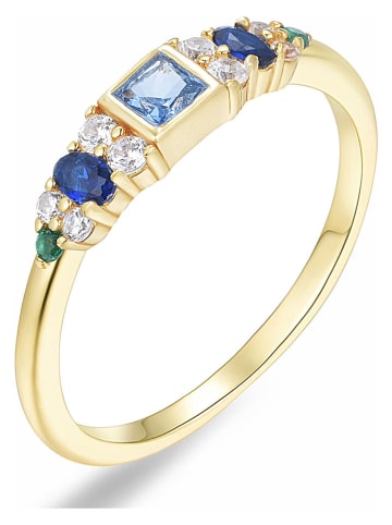 Les Petites Précieuses Vergold. Ring mit Edelsteinen