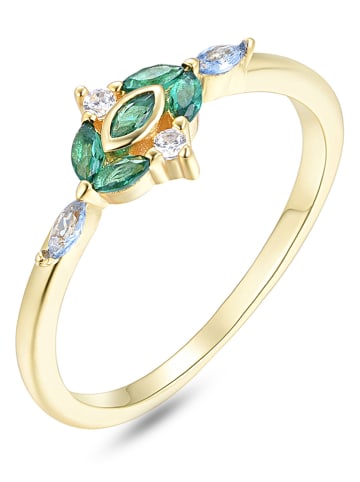 Les Petites Précieuses Vergold. Ring mit Edelsteinen