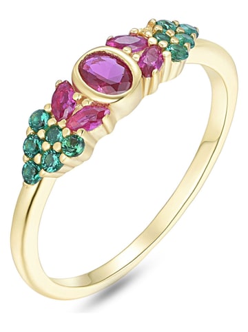 Les Petites Précieuses Vergold. Ring mit Edelsteinen