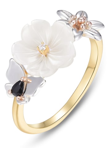 Les Petites Précieuses Vergold. Ring mit Edelsteinen