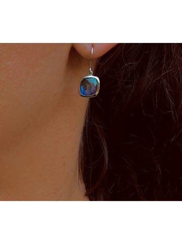 Les Petites Précieuses Srebrne kolczyki z kwarcem