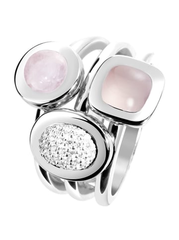 Les Petites Précieuses Zilveren ring met edelstenen