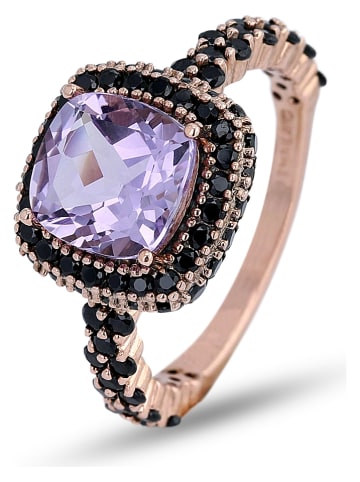 Les Petites Précieuses Rosévergold. Ring mit Edelsteinen