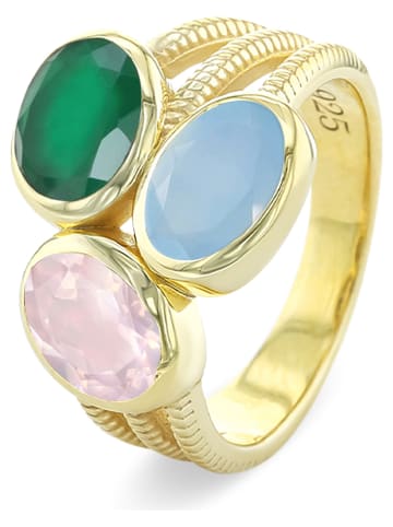 Les Petites Précieuses Vergold. Ring mit Edelsteinen