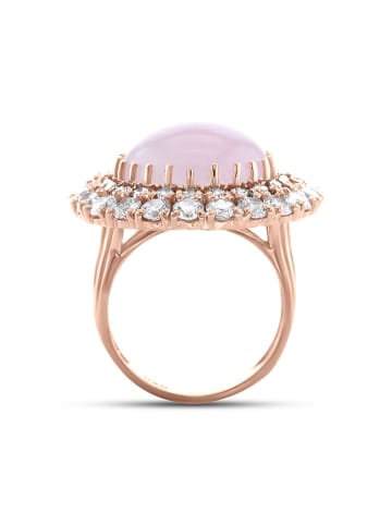 Les Petites Précieuses Rosévergold. Ring mit Edelsteinen