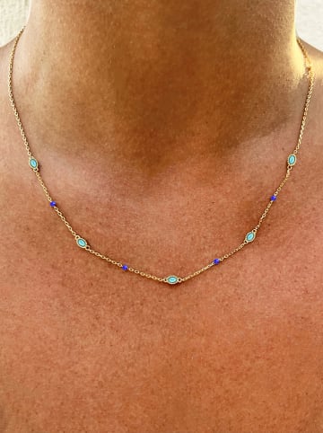 Nomad Vergold. Halskette mit Schmuckelementen - (L)39 cm