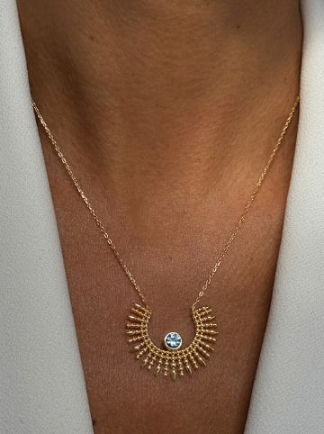 Nomad Vergulde ketting met edelstenen - (L)45 cm