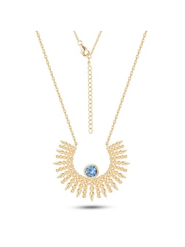 Nomad Vergulde ketting met edelstenen - (L)45 cm