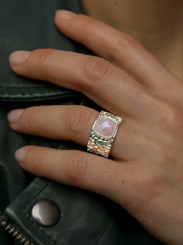 Nomad Vergulde ring met edelstenen