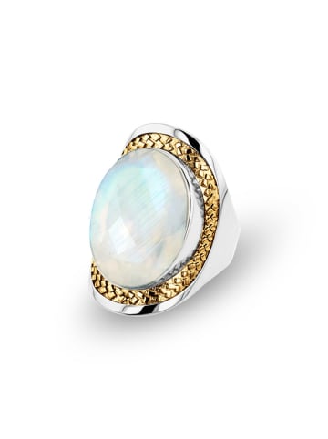 Nomad Vergulde ring met edelsteen