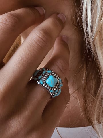 Nomad Zilveren ring met sierstenen