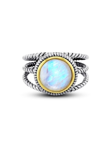 Nomad Vergulde ring met edelsteen