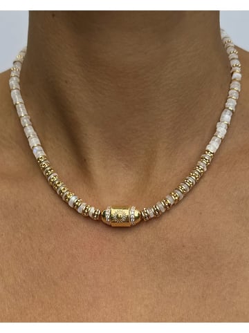 Taboo Vergold. Halskette mit Edelsteinen - (L)40 cm