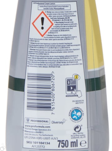 Cif 8er-Set: Scheuermilch "Professional Cream Lemon", je 750 ml