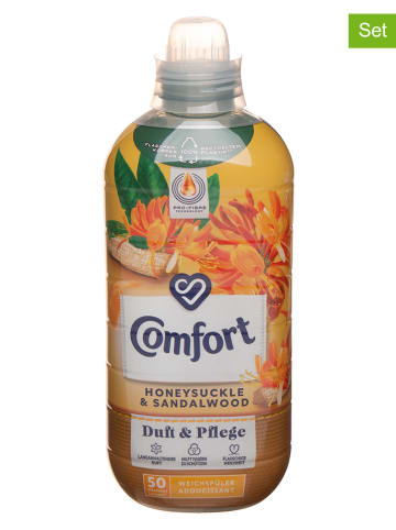 Comfort 4er-Set: Weichspüler ''Honeysuckle & Sandalwood '', je 1,25 l