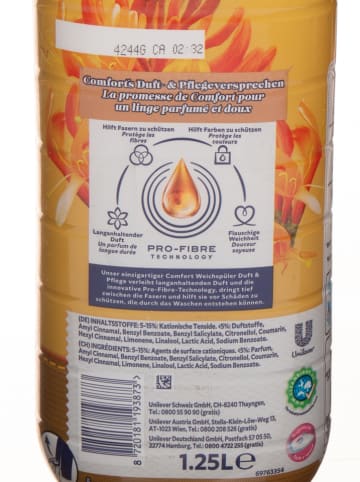 Comfort 4er-Set: Weichspüler ''Honeysuckle & Sandalwood '', je 1,25 l