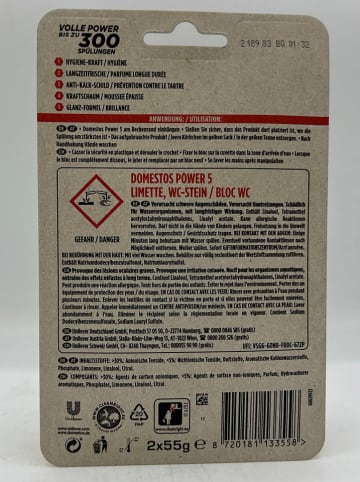 Domestos 7er-Set: WC-Steine "Power 5 Limette", je 2 x 55 g