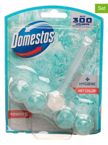 Domestos 9er-Set: WC-Steine ''Hygiene mit Chlor'', 9x 50 g