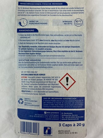 Dr. Beckmann 4er-Set: Waschmaschinenreiniger, je 3x à 20 g