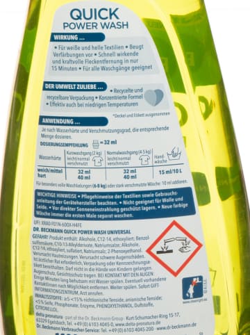 Dr. Beckmann Flüssigwaschmittel "Universal Quick Power Wash", 1,6 l
