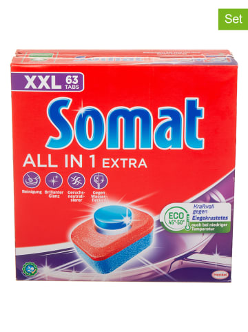 somat 4er-Set: Spülmaschinentabs "All in 1 Extra", je 63 Tabs
