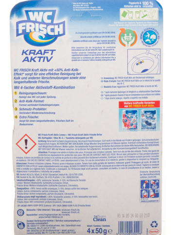 WC Frisch 9er-Set: WC-Steine "Kraft Aktiv Lemon & Frische Brise", 9 x 4 Stück je 50 g