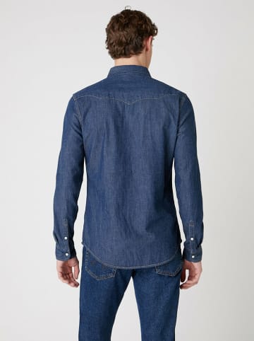 Wrangler Spijkerblouse - regular fit - donkerblauw