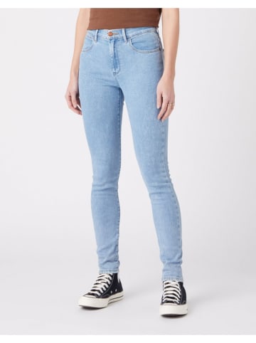 Wrangler Spijkerbroek "High Rise Skinny Cher" - skinny fit - lichtblauw