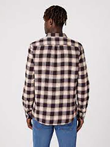 Wrangler Blouse - regluar fit - bruin/crème