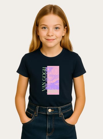 WOOOP Shirt "Van Gogh Starry Night Scribble" in Dunkelblau