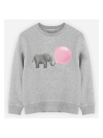 WOOOP Sweatshirt "Jumbo bubble gum" in Grau