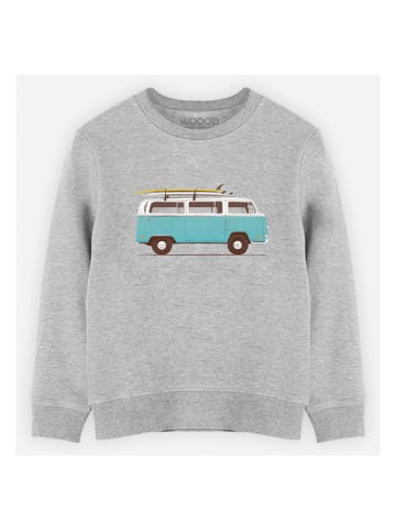 WOOOP Sweatshirt "Blue van" in Grau