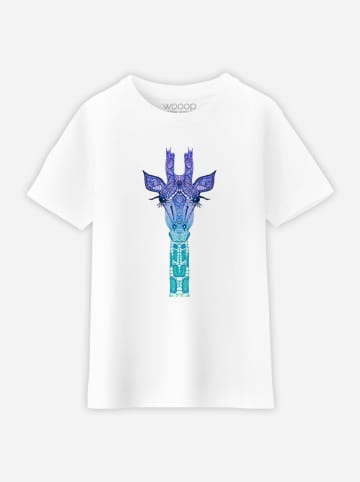 WOOOP Shirt "Giraffe Mint" in Weiß