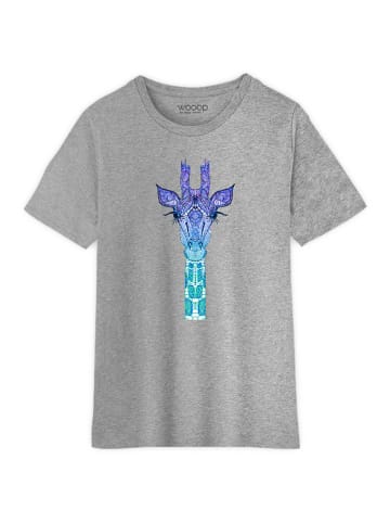 WOOOP Shirt "Giraffe Mint" in Grau