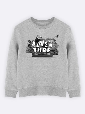WOOOP Sweatshirt "Adventure" in Grau