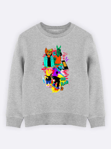 WOOOP Sweatshirt "Bad Blood" in Grau