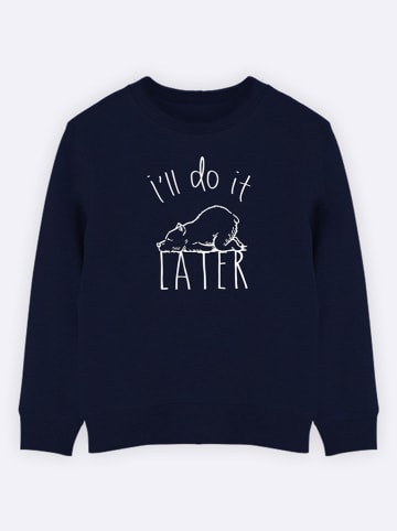 WOOOP Sweatshirt "I'll do it later" in Dunkelblau