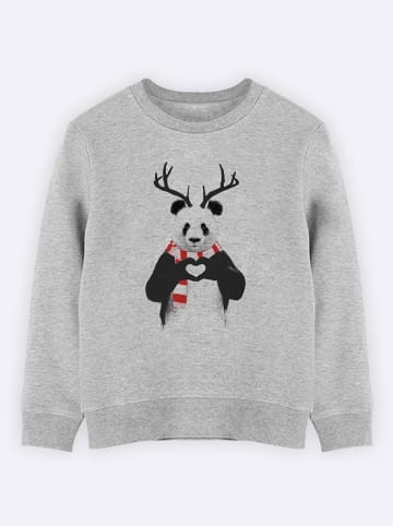 WOOOP Sweatshirt "XMas Panda" in Grau