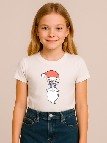 WOOOP Shirt "Don't stop believin" in Creme