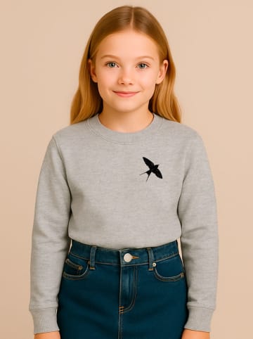 WOOOP Sweatshirt "Night swallow" in Grau