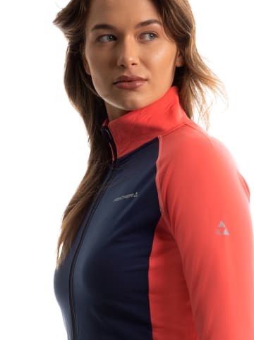 Fischer Fleece vest donkerblauw/rood