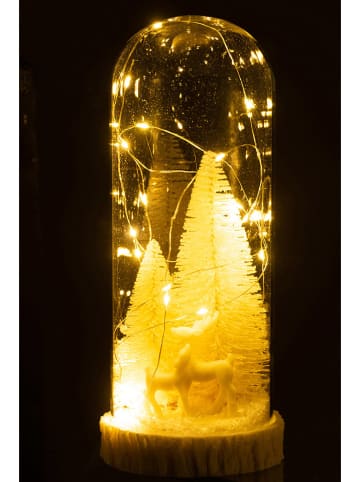 J Line LED-Dekoobjekt in Transparent/ Beige - (B)12 x (H)28 x (T)12 cm