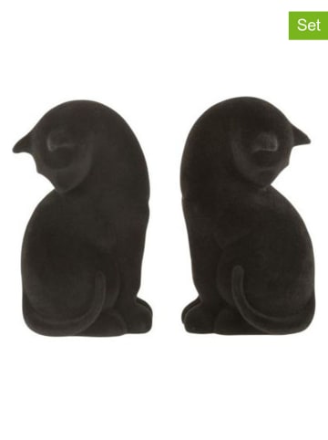 J Line Podpórki (2 szt.) w kolorze czarnym do książek - wys. 16 cm