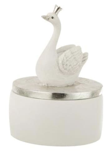 J Line Vorratsbehälter in Weiß/ Silber - (H)12 x Ø 8 cm 