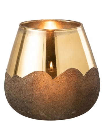 J Line Windlicht in Gold - (H)19 x Ø 18 cm